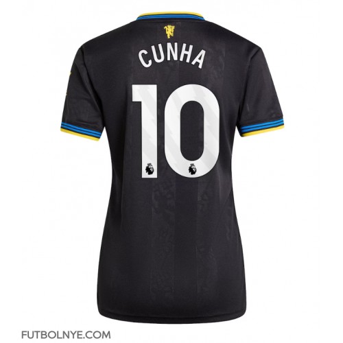 Camiseta Manchester United Matheus Cunha #10 Tercera Equipación para mujer 2025-26 manga corta